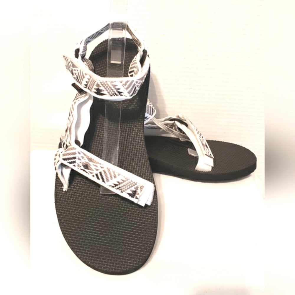 Teva Original Universal Boomerang Sandal Black Grey Womens 12 Walking Beach…
